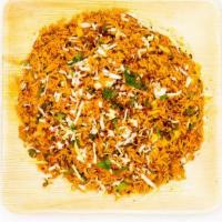 Veg Schezwan Fried Rice · Fried rice made w/ extra long grain basmathi rice sauteed w/ carrots, beans, chef's special ...