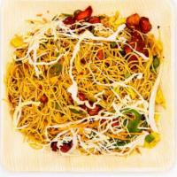 Chicken Hakka Noodles · Hakka Noodles street style made with an assortment of vegetables, eggs and chicken