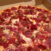 Meat Lovers Pizza · Pepperoni, sausage, and ground beef.
