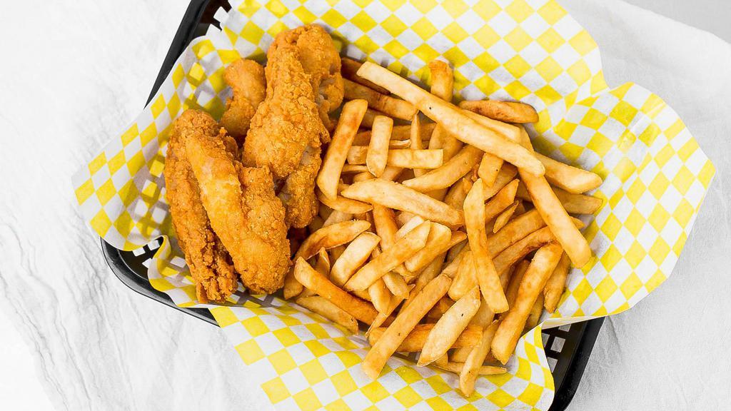 Southern Fried Ocean Perch · Served with fries and drink. Come with coleslaw.