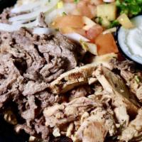 Shawarma Plate · Choice of chicken, lamb or beef.