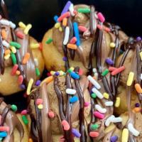 Nutty · Nutella, chocolate syrup and sprinkles.