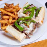 Italian Beef · Chicago style Italian beef in a rich au jus sauce served on a freshly baked French roll.