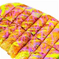 Cinnamon Bread · A hot buttery bread drizzled in four radical 80's colors!