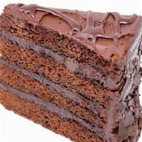 World'S Greatest Chocolate Cake · Chocolate Icing on Four Indulgent Layers of Moist Cake and Fudgy Frosting, Accented with Fla...