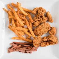 Chicken Tenders · With fries and wiener.