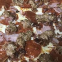 Small Meat Madness Pizza · 