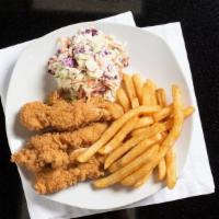 Chicken Tenders · Comes With Fries and coleslaw