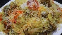 Chicken Biryani Peshawari, Rasmalai & Soda · Long-grained rice flavored with exotic spices, such as saffron, is layered with chicken serv...