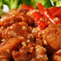 General Tso'S Chicken · Spicy. Chunk chicken light fried with hot bean sauce broccoli.
