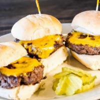 Sliders · Three 1/4 pound cheeseburger sliders.  Available in premium omaha steaks ground beef or scra...