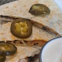 Quesadilla · Choice of chicken, beef, cheese, or black bean.