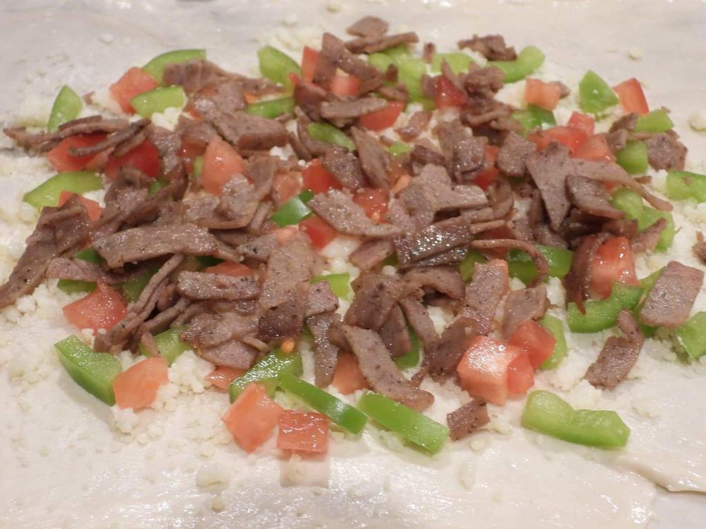 Beef Gyro (Whole Pie) · Beef Gyro, tomatoes, Greek olives, and cheese