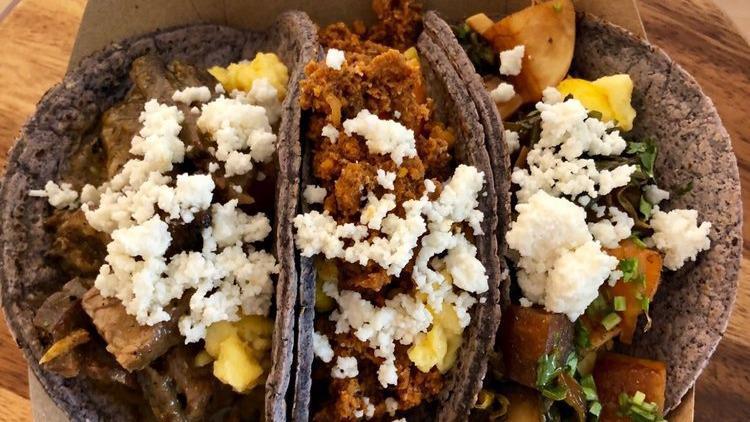 Breakfast Taco · (SUNDAY ONLY) Local eggs and potatoes with house-made chorizo (beef and veg also available) and optional queso fresco.