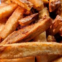 Fresh Fries · Hand cut fresh potatoes - never frozen!.