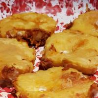 Fried Cheese Squares · Aged white Cheddar with our special country coating, served warm and gooey with our double s...