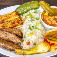 Ranchero · Grilled plantanillo steak, grilled chicken breast or mix. Served with white rice, charro or ...