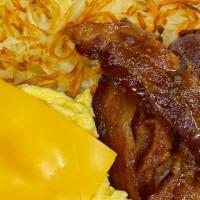 #1. 2 Large Eggs · With your choice of ham, 4 strips of bacon, or 4 sausages links. Served with toast and your ...