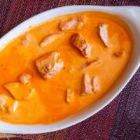 Chicken Tikka Masala (Butter Chicken) · Marinated boneless cubed chicken grilled in tandoori oven and cooked in delicious creamy sau...