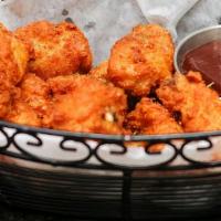 Chicken Wings (8) · Your choice of BBQ or hot. Served with ranch or bleu cheese.