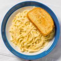 House Favorite Fettuccini Alfredo · Fettuccini noodle tossed in homemade alfredo sauce and served with garlic toast.