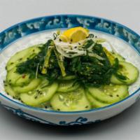 Seaweed Salad · Vegetarian. Marinated seaweed, cucumber, and rice vinegar dressing. Vegetarian.