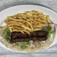 Kufta Kabob Wrap · 2 skewers of marinated charbroiled seasoned ground beef mixed With onion, and parsley. Serve...