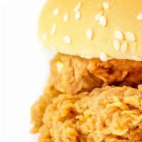 Crispy Chicken Sandwich · A lightly breaded all white breast fillet fried. Served on a toasted bun with mayo, pickles ...