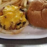 1/3 Lb. Cheeseburger · Fresh burger cooked to order on a grilled bun with cheese.
