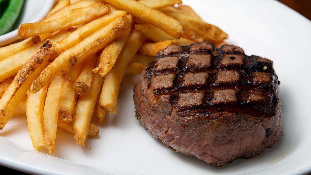 Tenderloin Filet  · Gluten free. Our most tender steak, this lean center cut is available in 6 or 8 ounces. (shown with fries)
