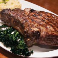 Long Bone Ribeye (40 Oz) · Gluten free. Also referred to as a Tomahawk steak, this considerable bone-in cut offers a un...