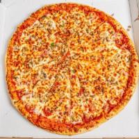 Cheese Pizza (24 Inches Round - 16 Slices) · Choose 12 inches - 24 inches Round, deep dish or gluten free!