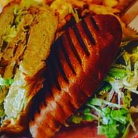 Blazing Buffalo Sub (Spicy) · Hoagie, blazing buffalo chicken, chipotle gouda cheese, jalapeños, onions, lettuce, chipotle...