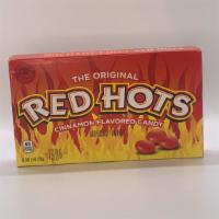 Red Hots Theater Box · Soft Shaped Hard Candy with a firm center and a hard panned shell.