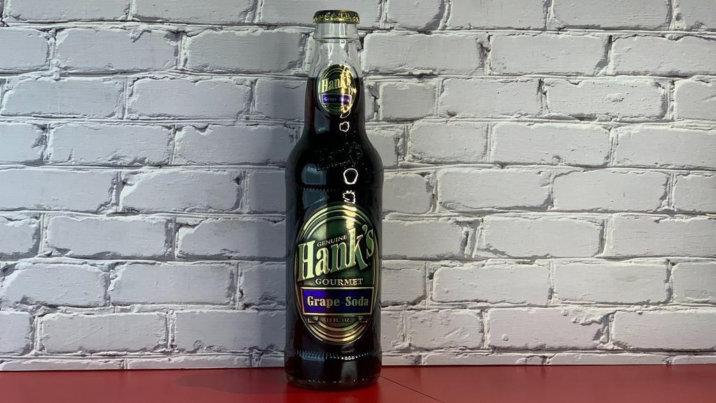 Hank'S Grape · After 20 years of consumer requests, we are proud to introduce Hank's Gourmet Grape Soda. Crafted in the style and tradition of Grape Sodas of the past with the same attention to detail & quality as our other flavors. It is full bodied, extremely flavorful and very refreshing!