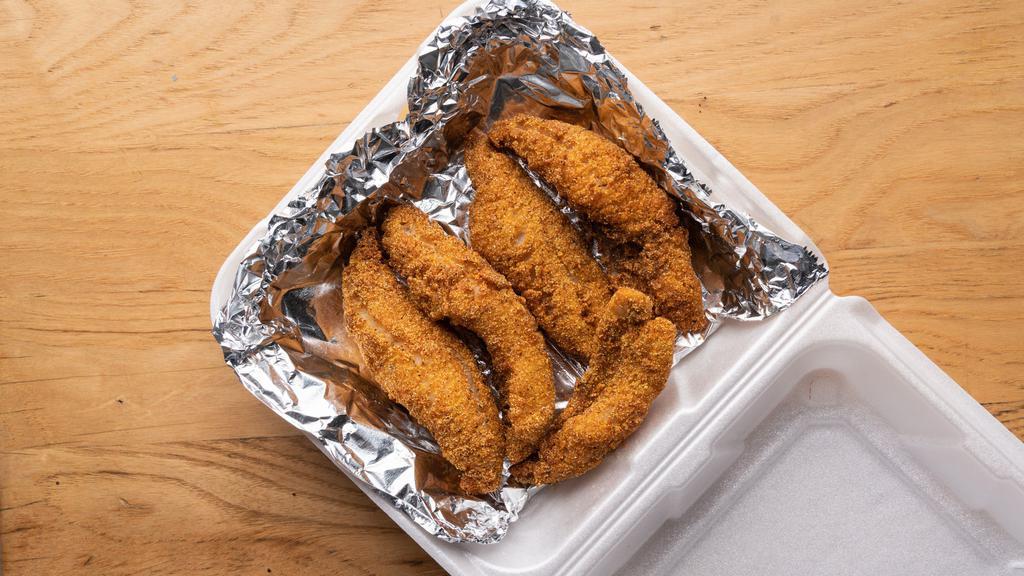 4Pc Fish With Reg Fry · 4 generous pieces of Golden Fried Perch seasoned and cooked to perfection. Comes with regular sized order of seasoned fries