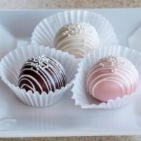 Cake Pops · Choice of vanilla, chocolate and strawberry flavors. *They are now served as a cake pop on a...