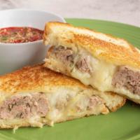 Meatball Grilled Cheese · Meatballs, mozzarella side of marinara for dipping.
