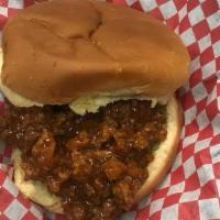 Aunt Polly'S Sloppy Joe · Yep, she’s a real person—and she lives just down the road. We use her special sauce and past...