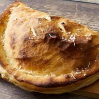 Calzone · We take our specialty dough and stuff it with a blend of cheeses and our home-made marinara ...