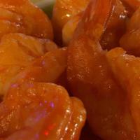 Buffalo Shrimp · jumbo shrimp tossed in spicy buffalo sauce and served with ranch