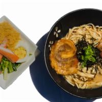 Pork Ramen · Cha-shu pork, handmade ramen noodles, 12-hour chicken broth, seasoned egg tempura flakes, cu...