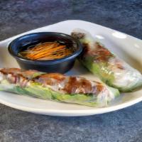 Grilled Meat Summer Rolls/Gói Cuốn Thịt Nướng (2 Pcs.) · Grilled meat: Pork, Beef, Chicken or Tofu, lettuce, cilantro, rice noodle wrapped in rice pa...