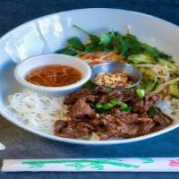 Vermicelli Bowls With Grillled Meat · Choice of grilled meat served with thin vermicelli noodle, herbs, bean sprouts and shredded ...