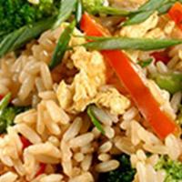 Stir Fried Veggies Rice Plate · Stir-fried assorted vegetable with our Signature Sauce served with white steamed rice
