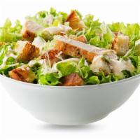 Caesar Salad · Crisp romaine lettuce topped with house croutons and fresh shredded
parmigiano-reggiano with...