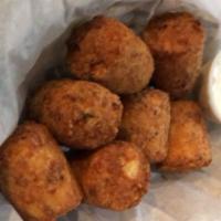 Pepper Jack Cheese Balls · Breaded, deep fried, and served with ranch.