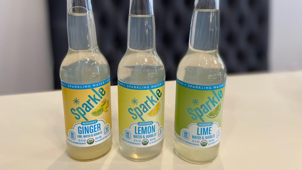 Sparkle  · Sparkle sparkling water
Locally made in Wisconsin
Just water and bubbles
3 flavors: Lemon, Lime and Ginger