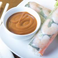 Spring Rolls - Shrimp · Refreshing spring rolls with lettuce, carrots, Thai basil, cucumbers.