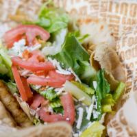 1 Lb Chicken Gyro Family Pack · Includes 5 pitas, onions, lettuce, tomatoes and cucumber sauce (tzatziki).